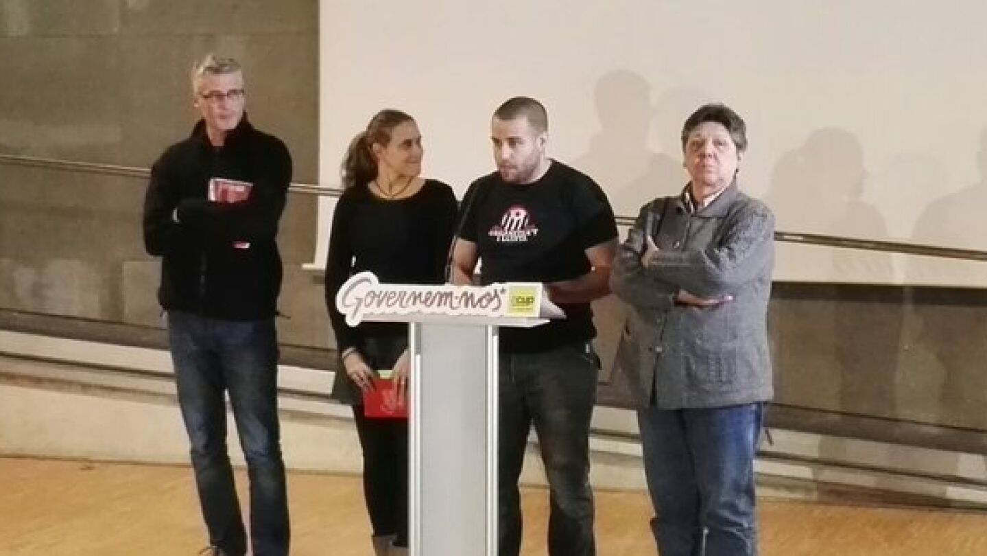 Rueda de prensa de la CUP tras el Consejo Pol&iacute;tico
