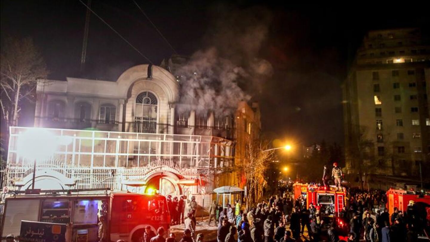 Asalto e incendio en la embajada saud&iacute; en Teher&aacute;n
