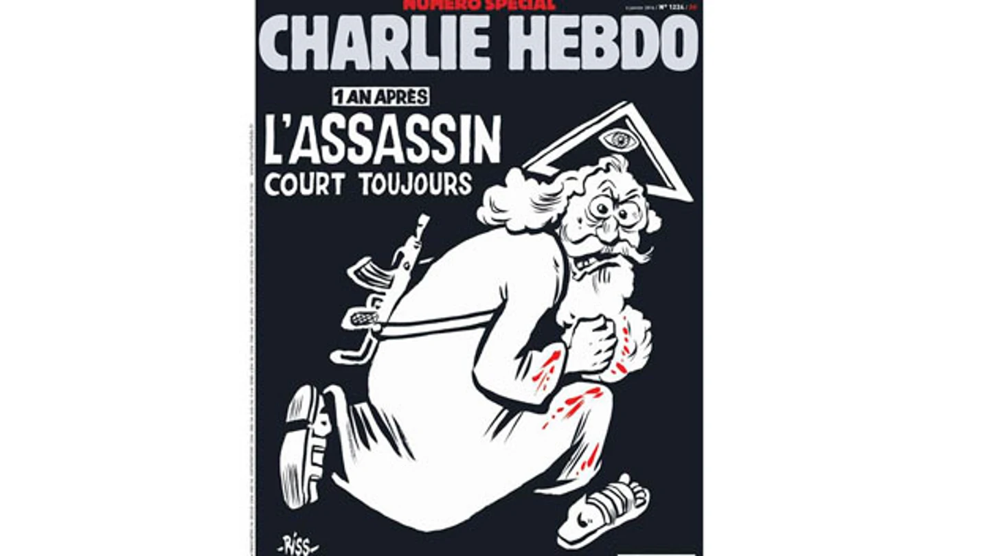 Portada del número de enero de 2016 de Charlie Hebdo Portada del número de enero de 2016 de Charlie Hebdo