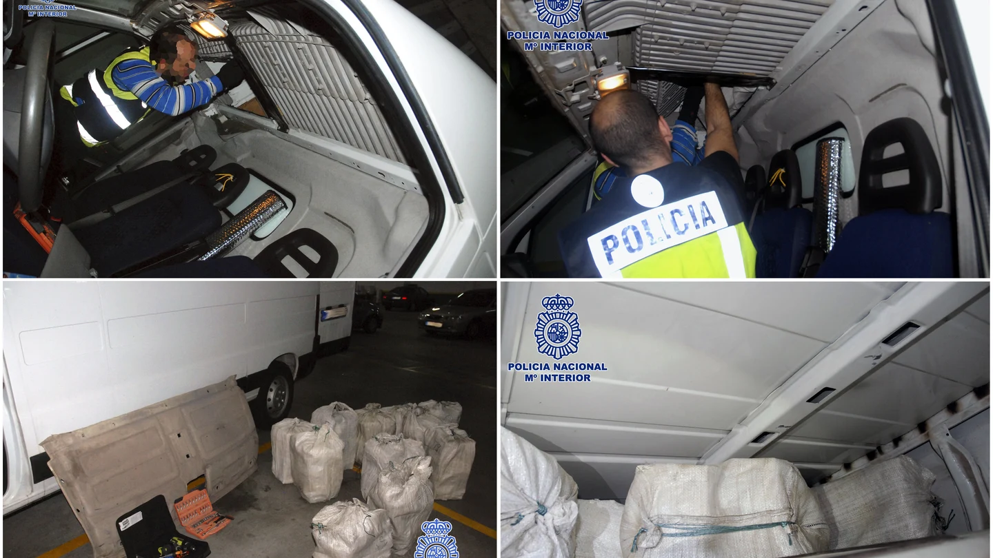 Imágenes sobre la mercancía incautada en una furgoneta de Galicia Imágenes sobre la mercancía incautada en una furgoneta de Galicia