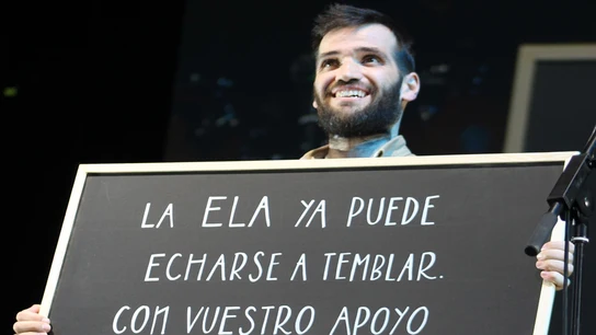 Carlos Matallanas, durante el concierto #PorUnMundoSinELA Carlos Matallanas, durante el concierto #PorUnMundoSinELA