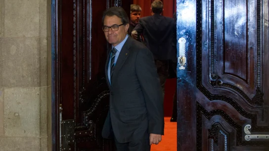 El presidente de la Generalitat en funciones, Artur Mas, al finalizar la reunión El presidente de la Generalitat en funciones, Artur Mas, al finalizar la reunión
