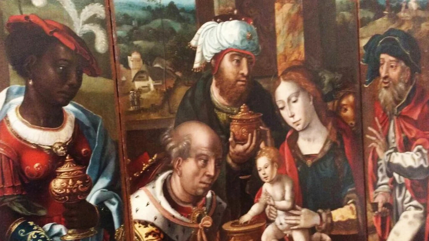 El cuadro de un artista anónimo que muestra a una Reina Maga negra El cuadro de un artista anónimo que muestra a una Reina Maga negra