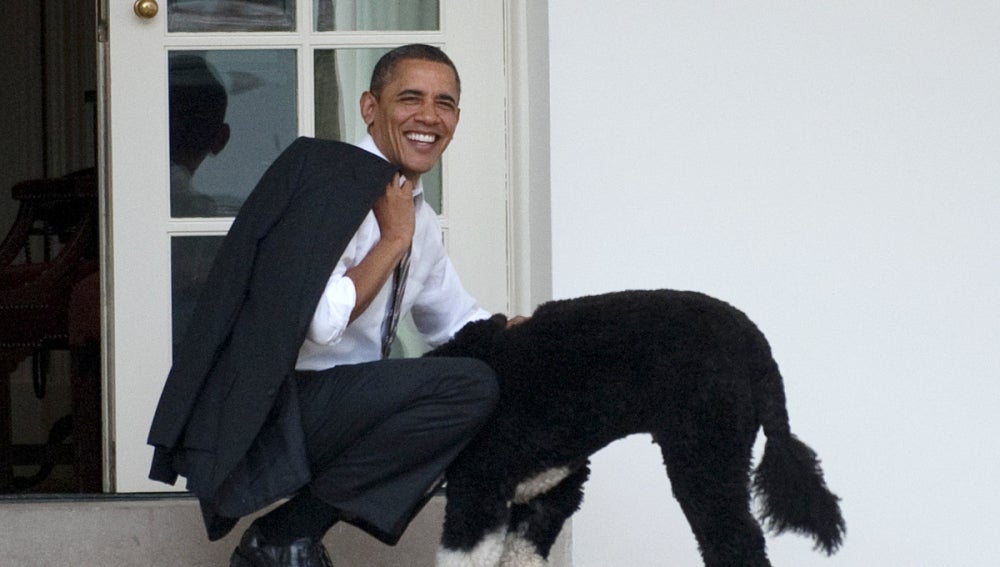 Obama con su perro Bo