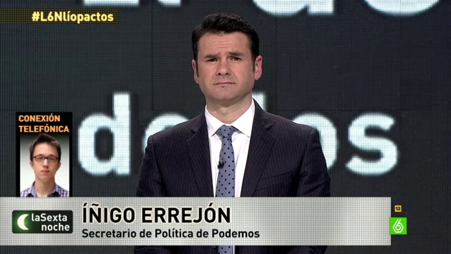 &Iacute;&ntilde;igo Errej&oacute;n llando a laSexta noche