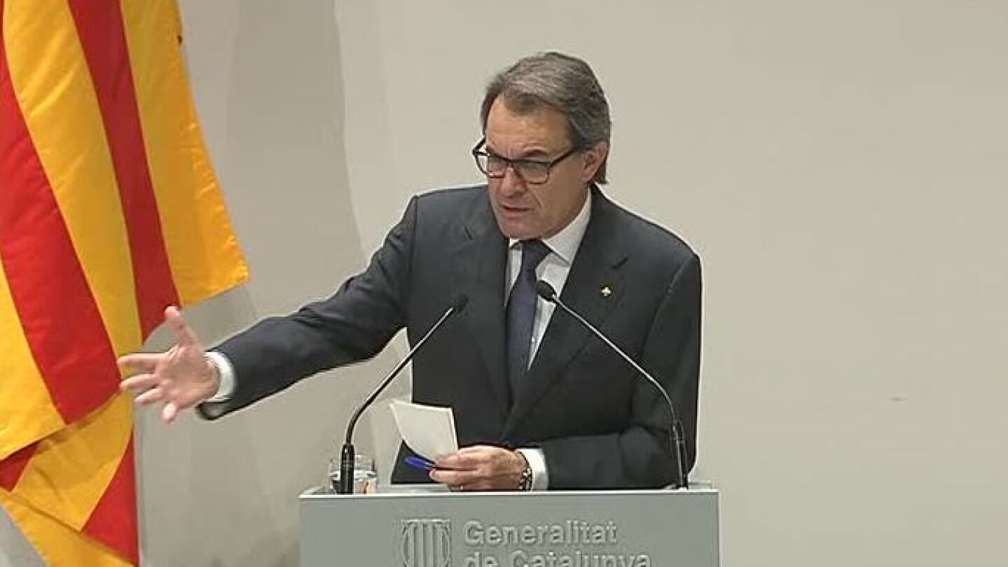 Comparecencia de Artur Mas despu&eacute;s de reunirse con la c&uacute;pula de CDC