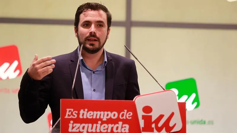 Alberto Garzón en una comparecencia