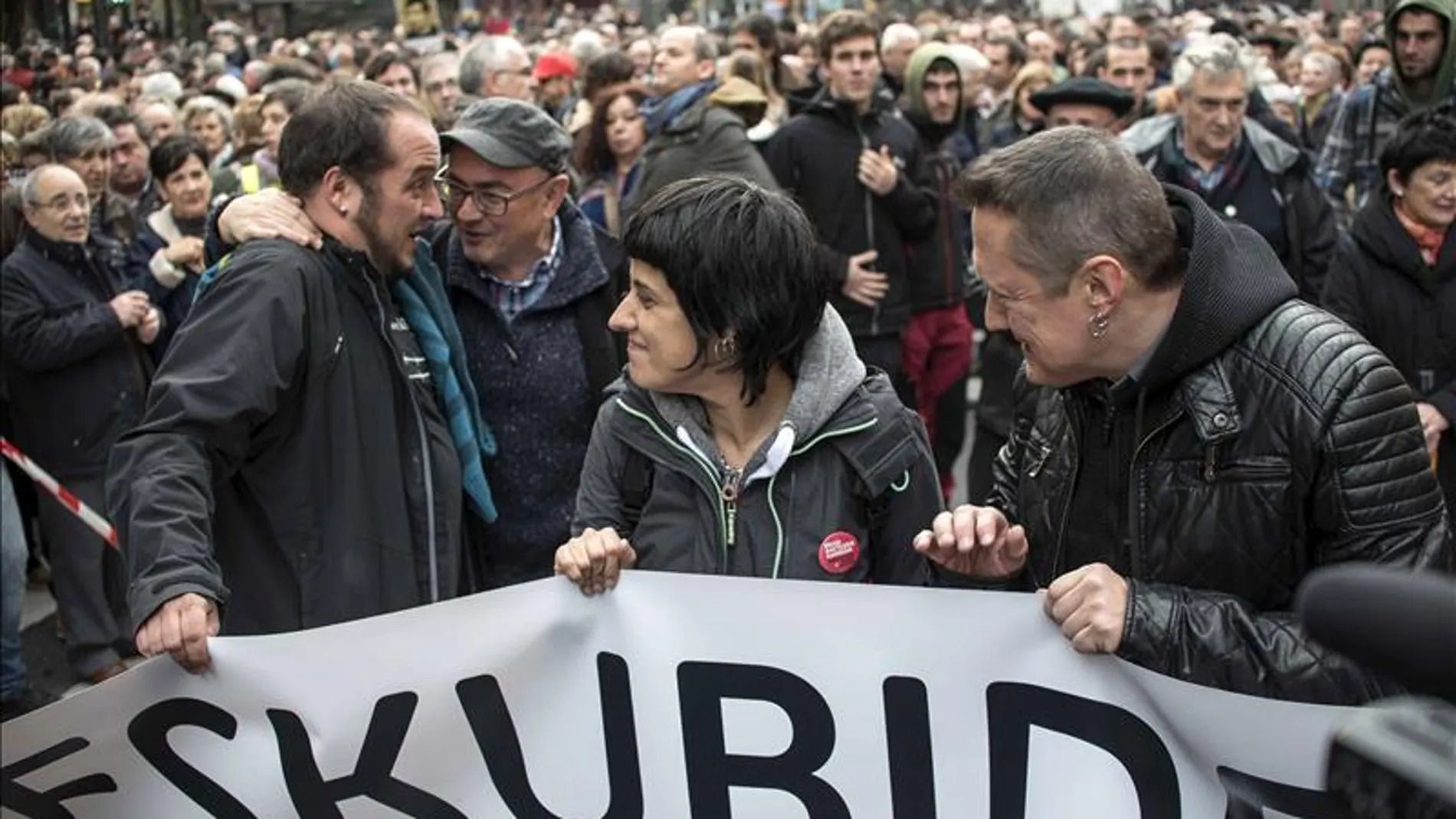 Manifestación a favor del acercamiento de los presos de ETA a l País Vasco