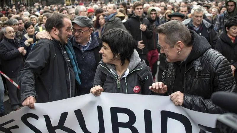 Manifestación a favor del acercamiento de los presos de ETA a l País Vasco