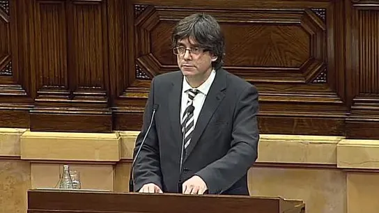 Carles Puigdemont comparece en el pleno de investidura Carles Puigdemont comparece en el pleno de investidura