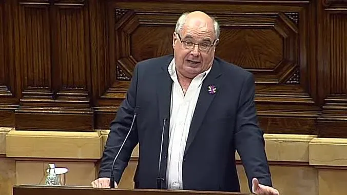 Lluís Rabell durante su comparecencia en el pleno de la investidura de Cataluña Lluís Rabell durante su comparecencia en el pleno de la investidura de Cataluña