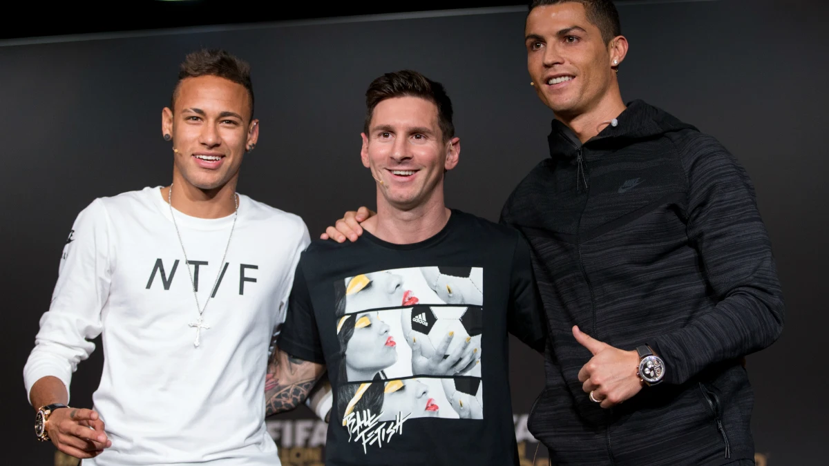 Neymar, Messi y Cristiano, en la gala del Balón de Oro