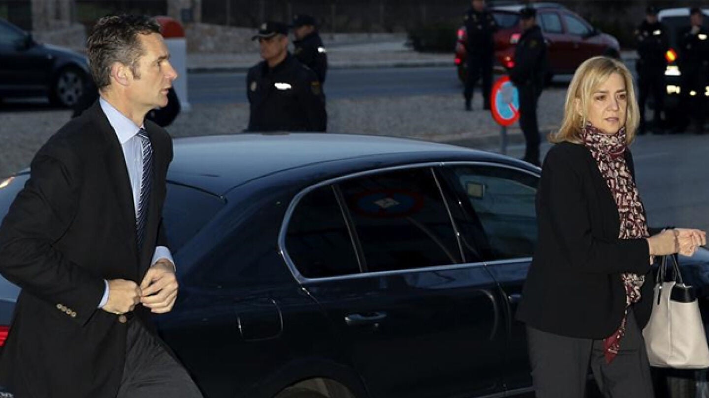 Urdangarin y la infanta a la entrada del juicio del caso N&oacute;os