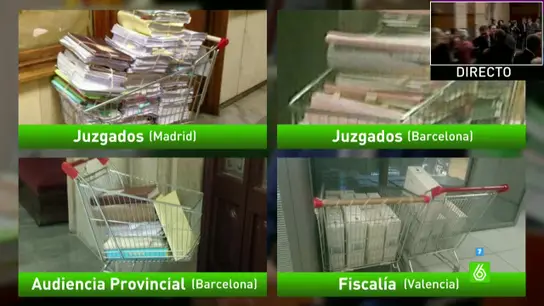 Carritos de supermercado en los juzgados Carritos de supermercado en los juzgados