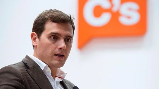 Albert Rivera durante una rueda de prensa Albert Rivera durante una rueda de prensa