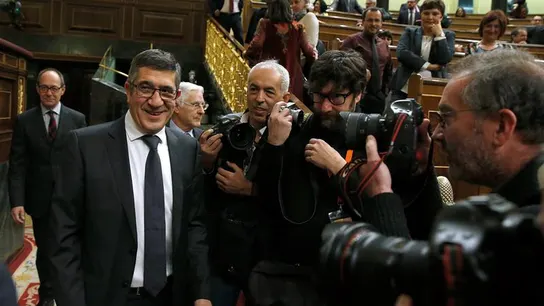 Patxi López, a su llegada al Congreso Patxi López, a su llegada al Congreso