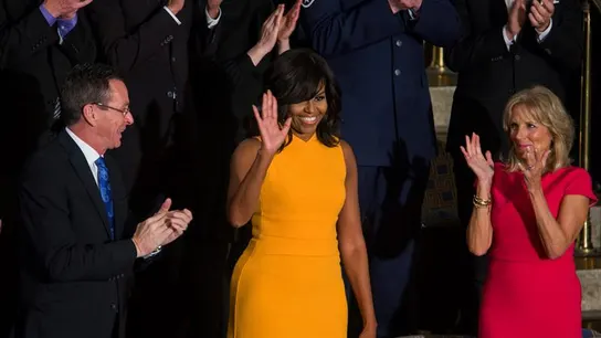 Michelle Obama luce su vestido en el discurso del Estado de la Unión Michelle Obama luce su vestido en el discurso del Estado de la Unión