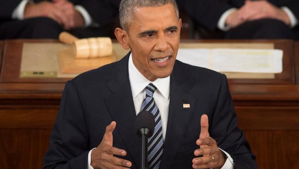 Barack Obama, durante un discurso del estado de la Unión