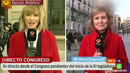 El rojo y negro, el look estrella en los alrededores del Congreso El rojo y negro, el look estrella en los alrededores del Congreso