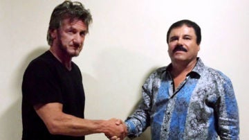 Sean Penn y Guzmán en su entrevista el pasado octubre
