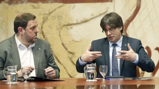 Oriol Junqueras y Carles Puigdemont