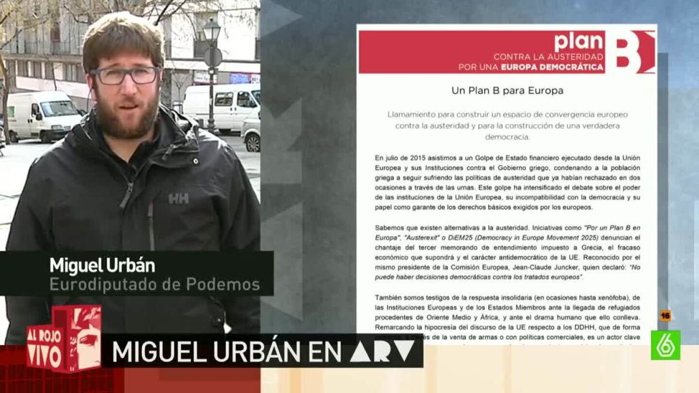Miguel Urb&aacute;n, eurodiputado de Podemos