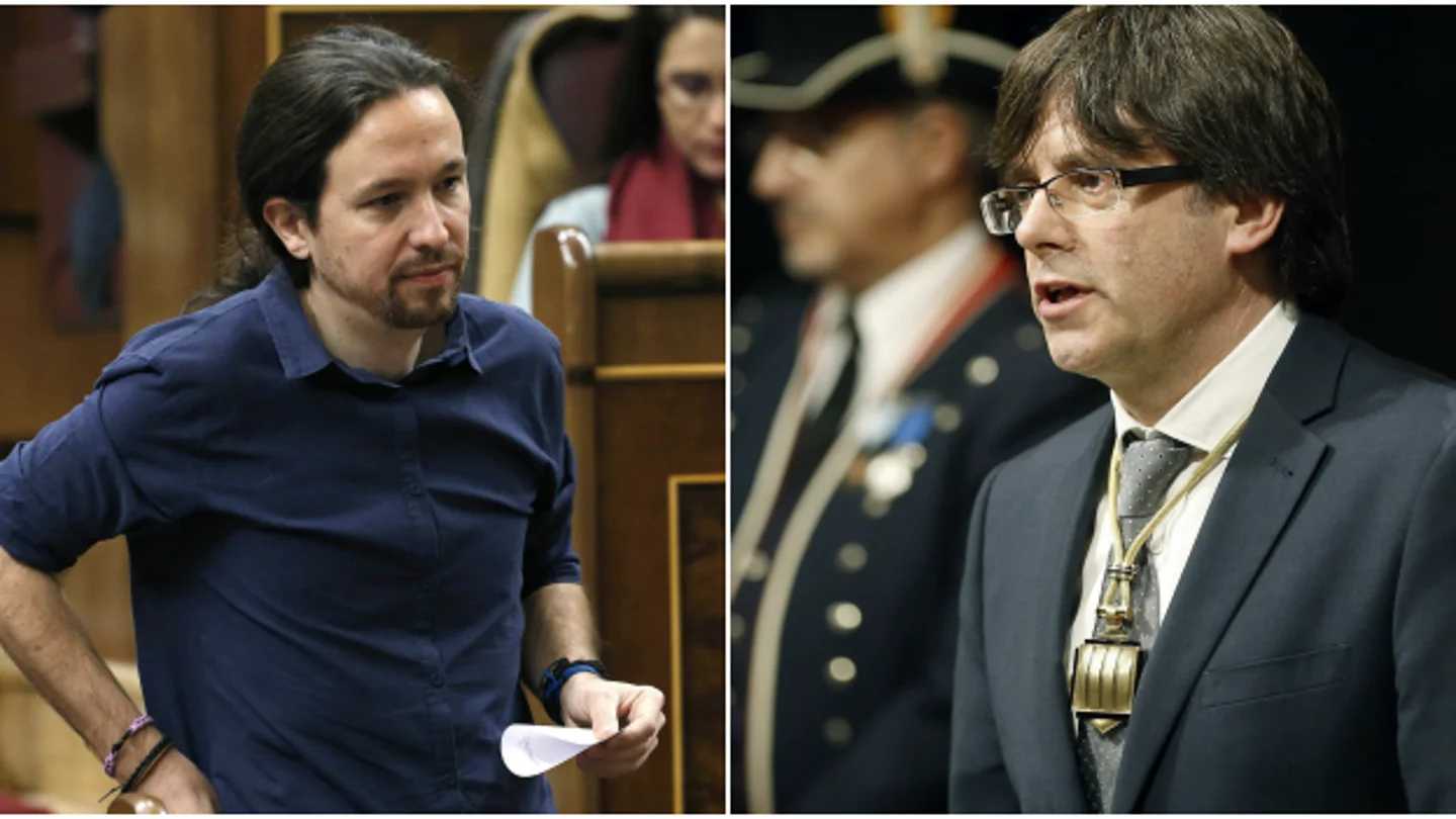 Pablo Iglesias y Carles Puigdemont Pablo Iglesias y Carles Puigdemont