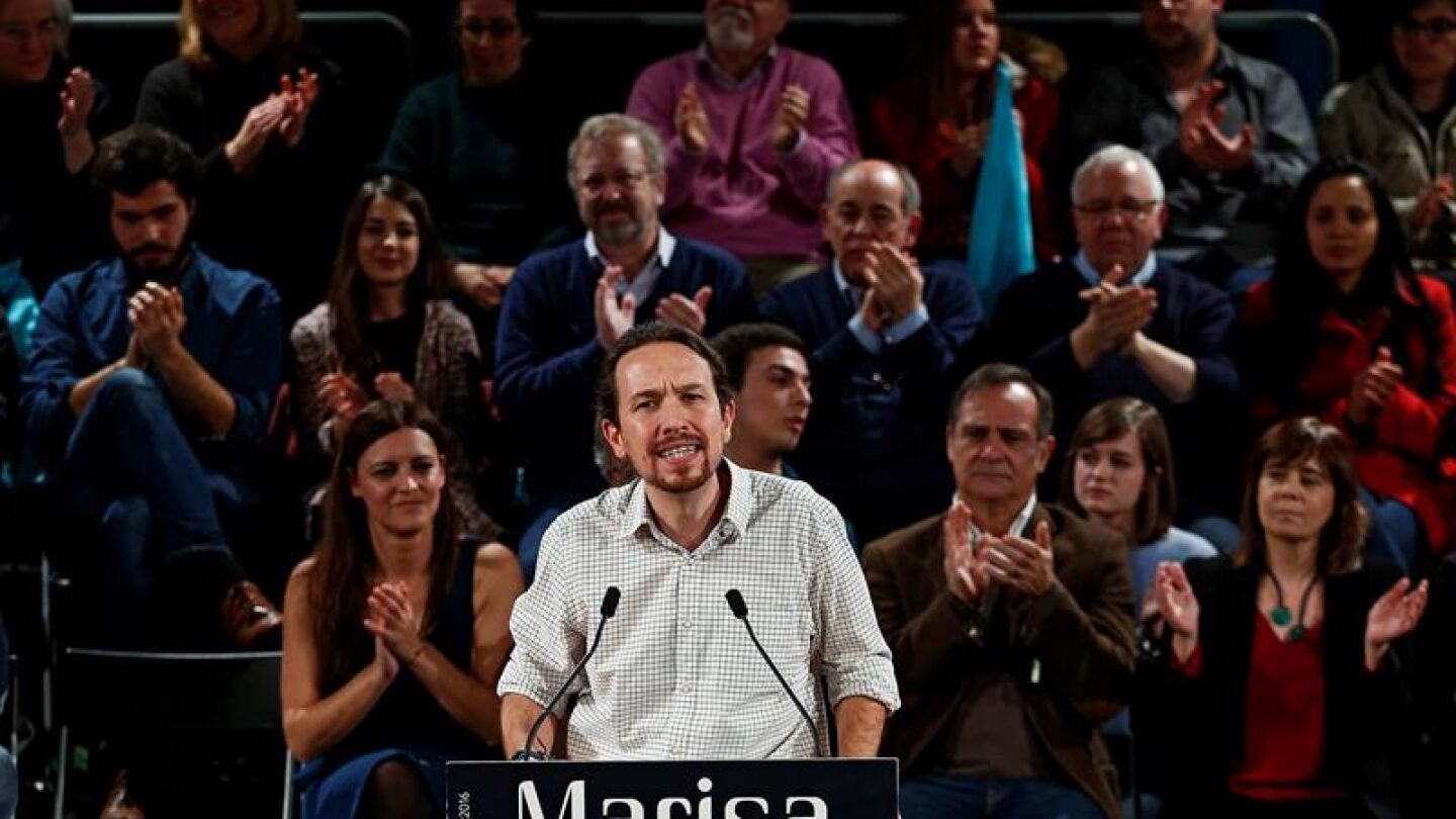 El l&iacute;der de Podemos, Pablo Iglesias