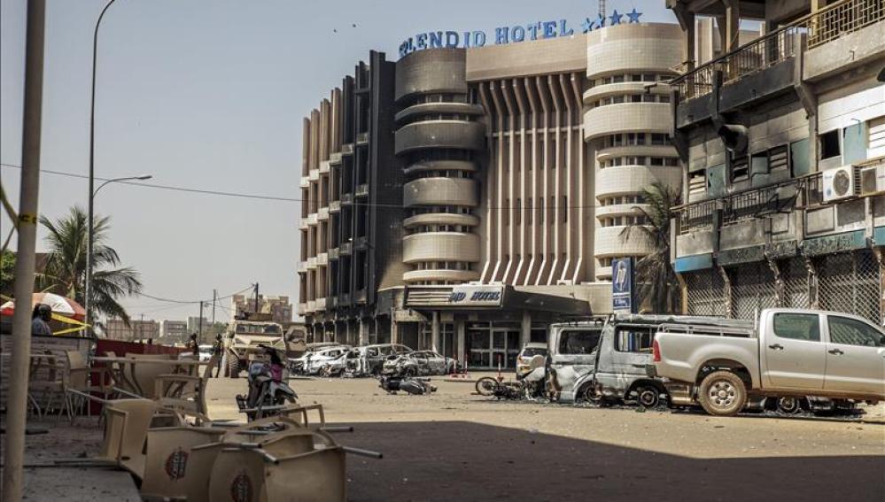 Hotel donde se ha producido un atentado en Burkina Faso