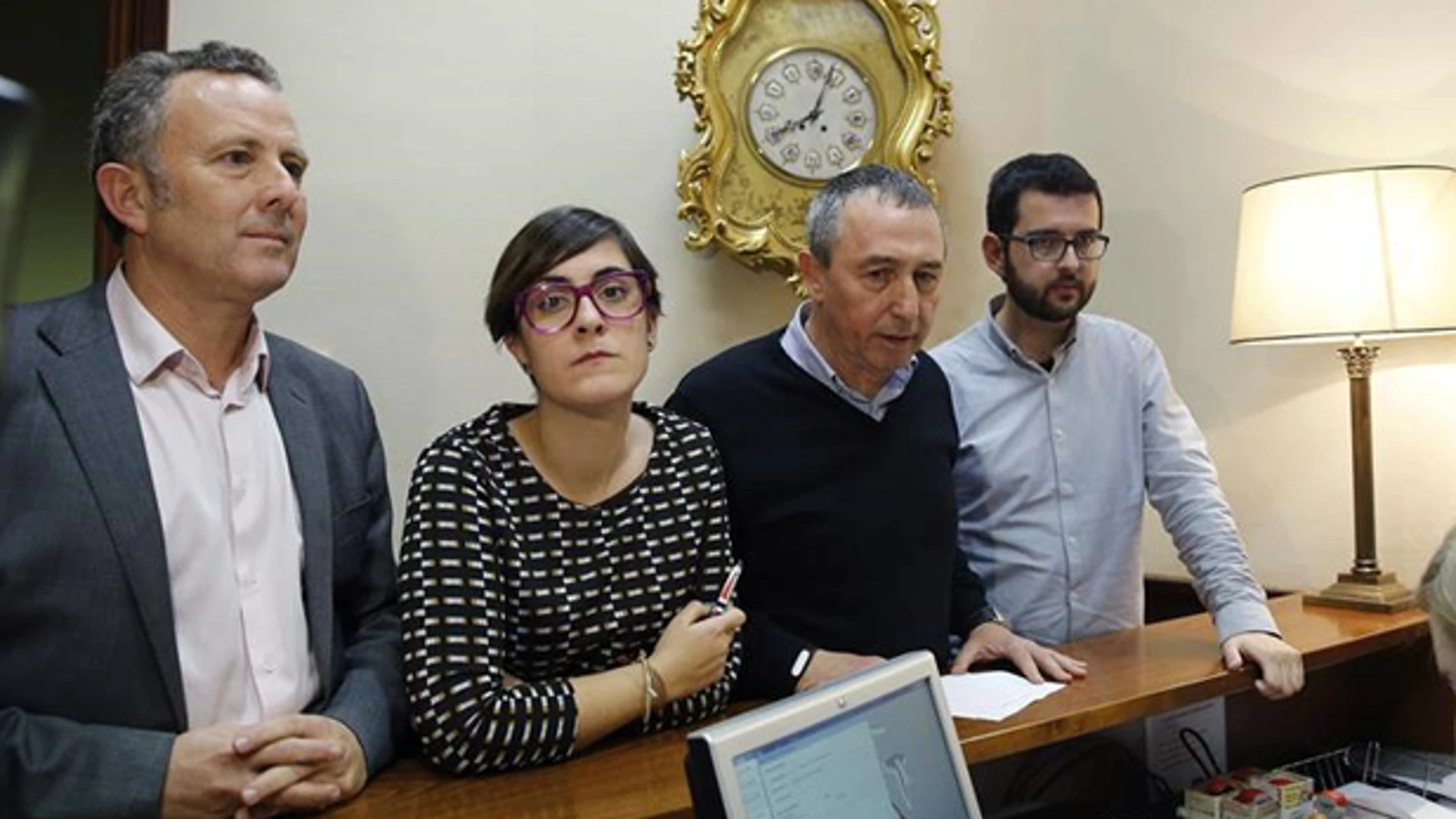  Enric Bataller, Marta Sorlï, Joan Baldoví, e Ignasi Candela, diputados de Compromís