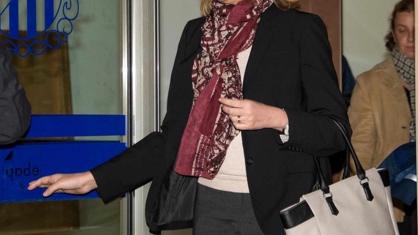 La infanta Cristina a su salida de la sala del juicio del caso Nóos (archivo). La infanta Cristina a su salida de la sala del juicio del caso Nóos (archivo).