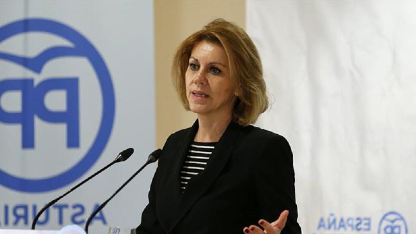 Maria Dolores de Cospedal, ante los medios