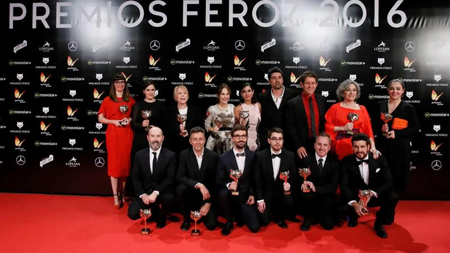 Foto de los premiados de la tercera edición de los Premios Feroz