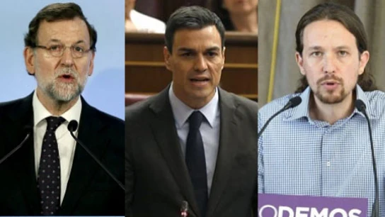 Mariano Rajoy, Pedro sánchez y Pablo Iglesias Mariano Rajoy, Pedro sánchez y Pablo Iglesias