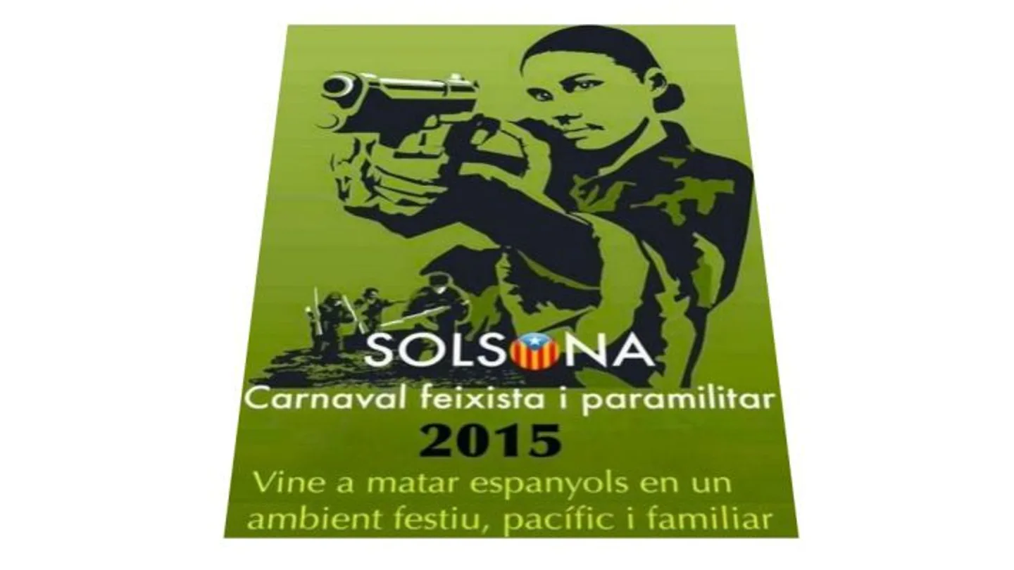Cartel del carnaval de Solsona que animaba a matar españoles Cartel del carnaval de Solsona que animaba a matar españoles