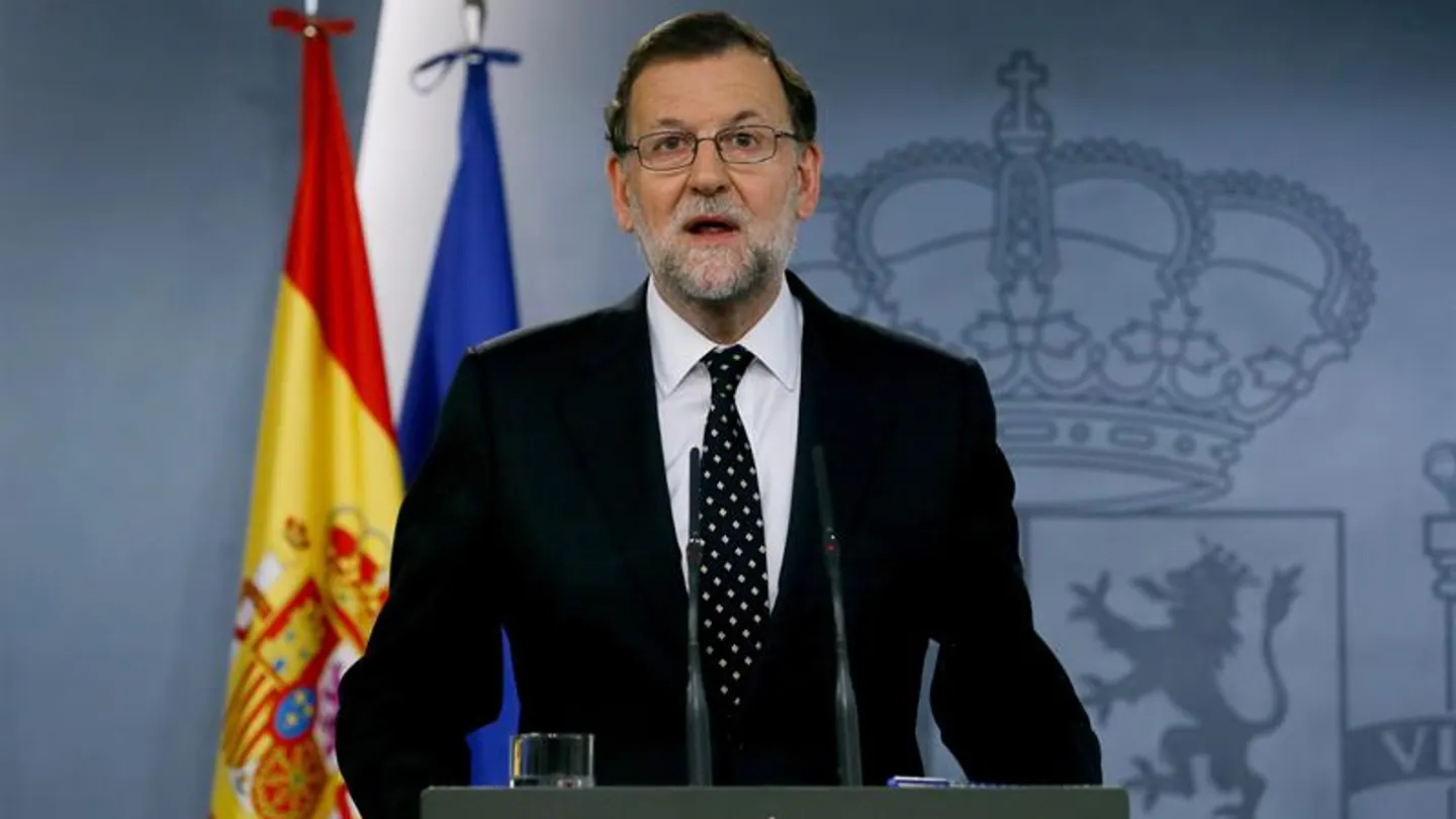 El presidente del Gobierno español en funciones, Mariano Rajoy, durante la rueda de prensa El presidente del Gobierno español en funciones, Mariano Rajoy, durante la rueda de prensa