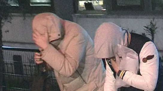 Imagen de la salida de los juzgados de la Plaza de Castilla de algunos de los detenidos tras la muerte de Jimmy Imagen de la salida de los juzgados de la Plaza de Castilla de algunos de los detenidos tras la muerte de Jimmy