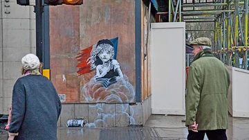 Imagen del nuevo grafiti de Bansky