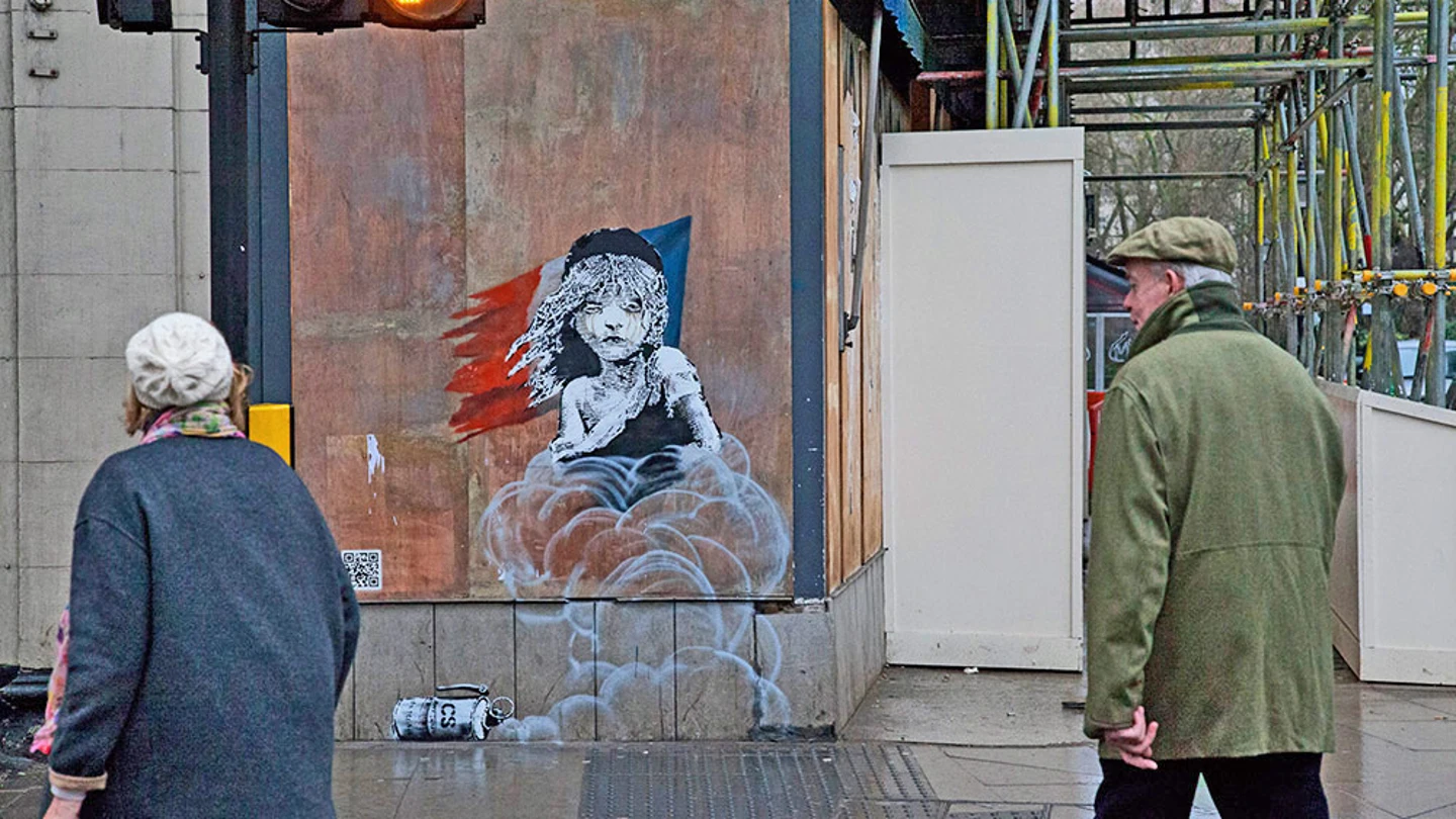 Imagen del nuevo grafiti de Bansky Imagen del nuevo grafiti de Bansky