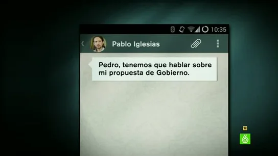 WhatsApp de Pablo Iglesias a Pedro Sánchez WhatsApp de Pablo Iglesias a Pedro Sánchez
