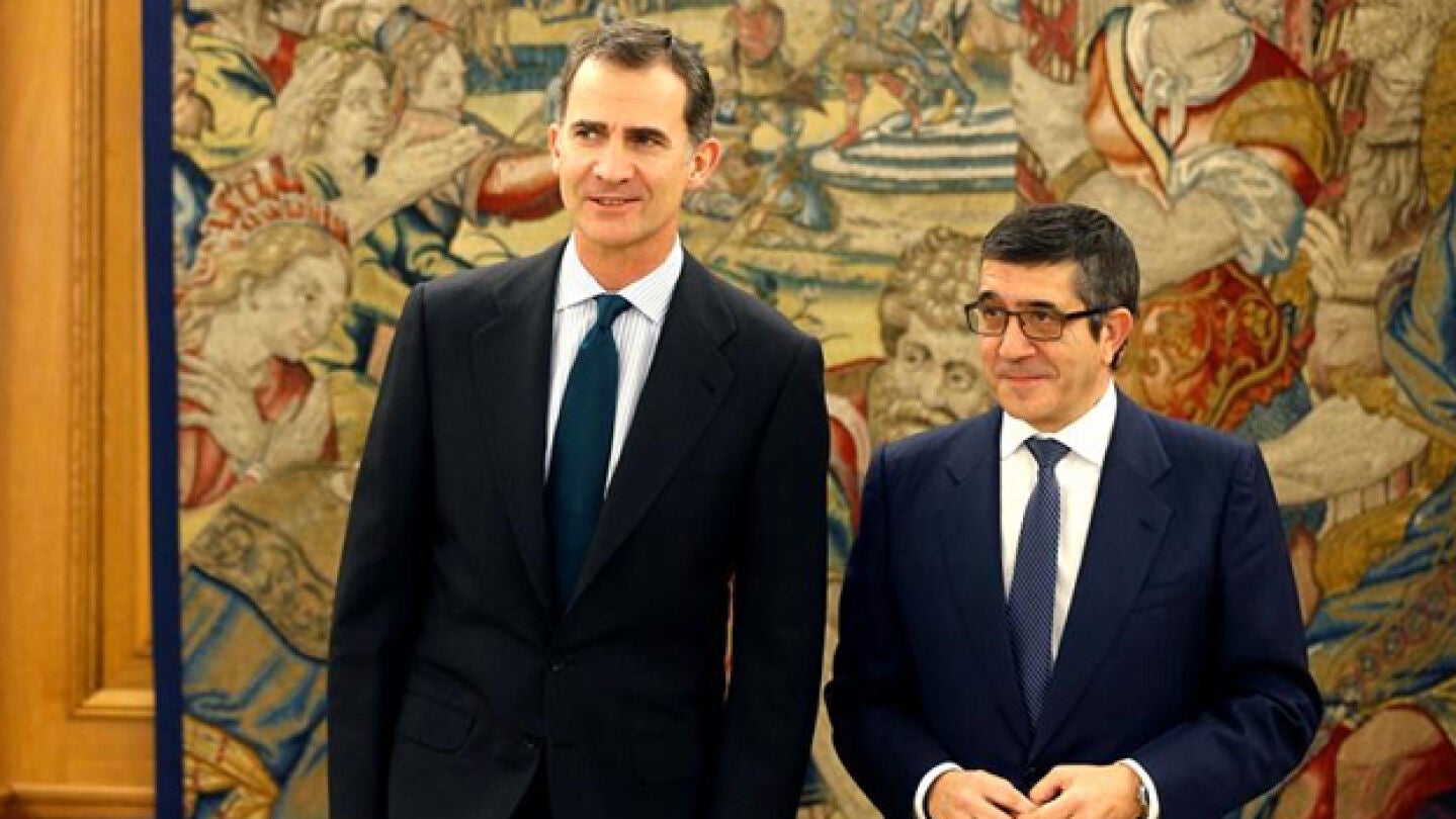 El rey con Patxi L&oacute;pez