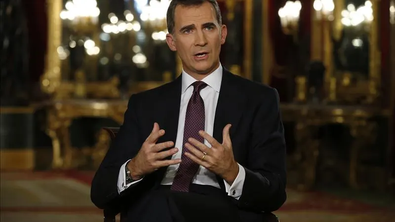 Felipe VI, durante el discurso de Navidad