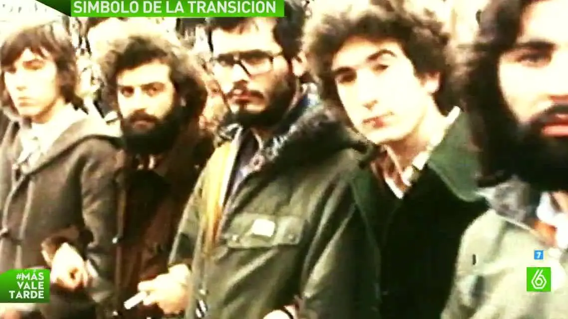 Manifestantes tras la matanza de Atocha Manifestantes tras la matanza de Atocha
