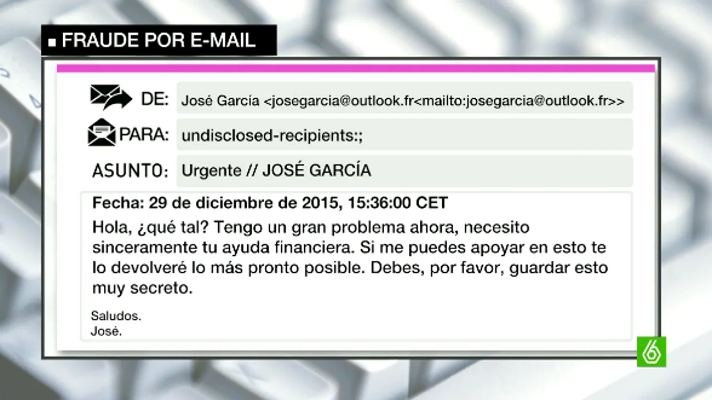 Fraude correo electrónico Fraude correo electrónico