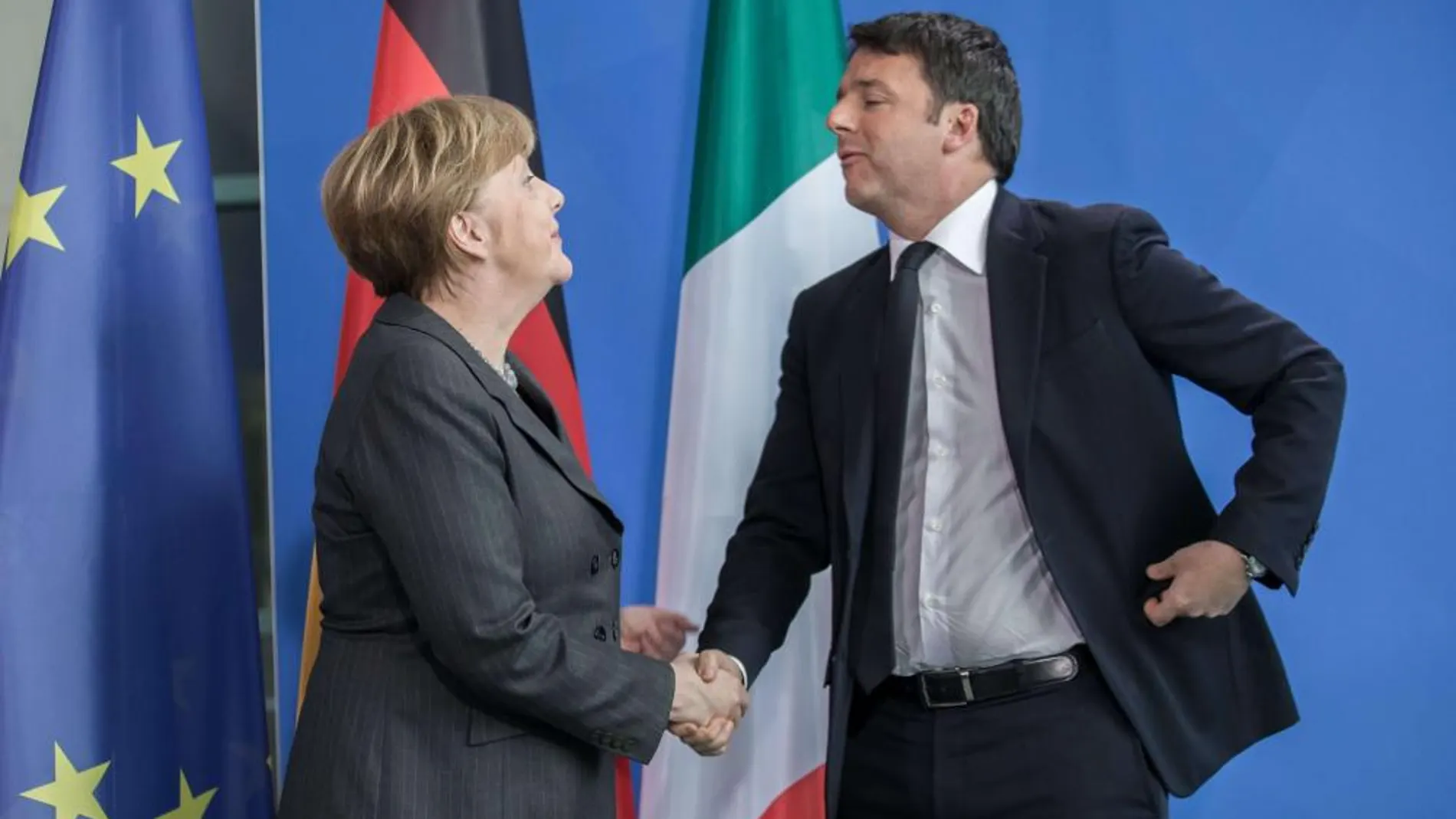 Merkel y Renzi reunidos en Berlín