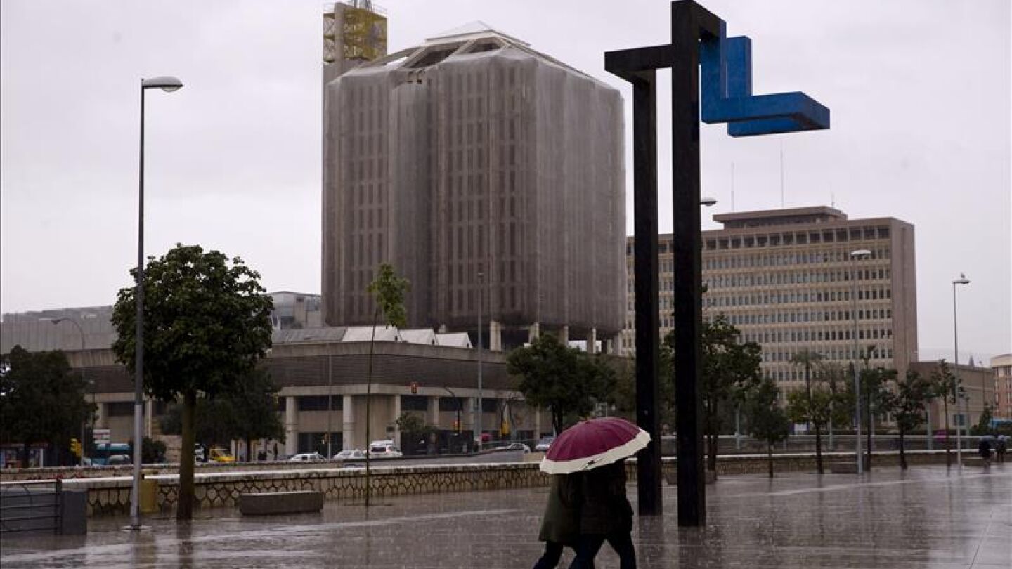 Lluvia en el centro de M&aacute;laga