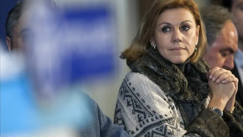 La secretaria general del PP, María Dolores de Cospedal