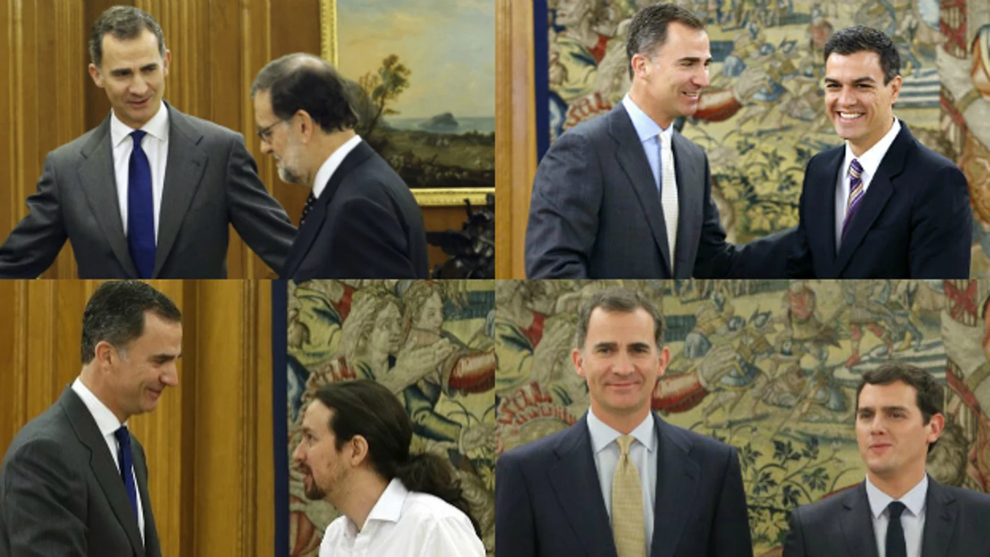 El rey recibe a los partidos en la primera ronda de consultas El rey recibe a los partidos en la primera ronda de consultas