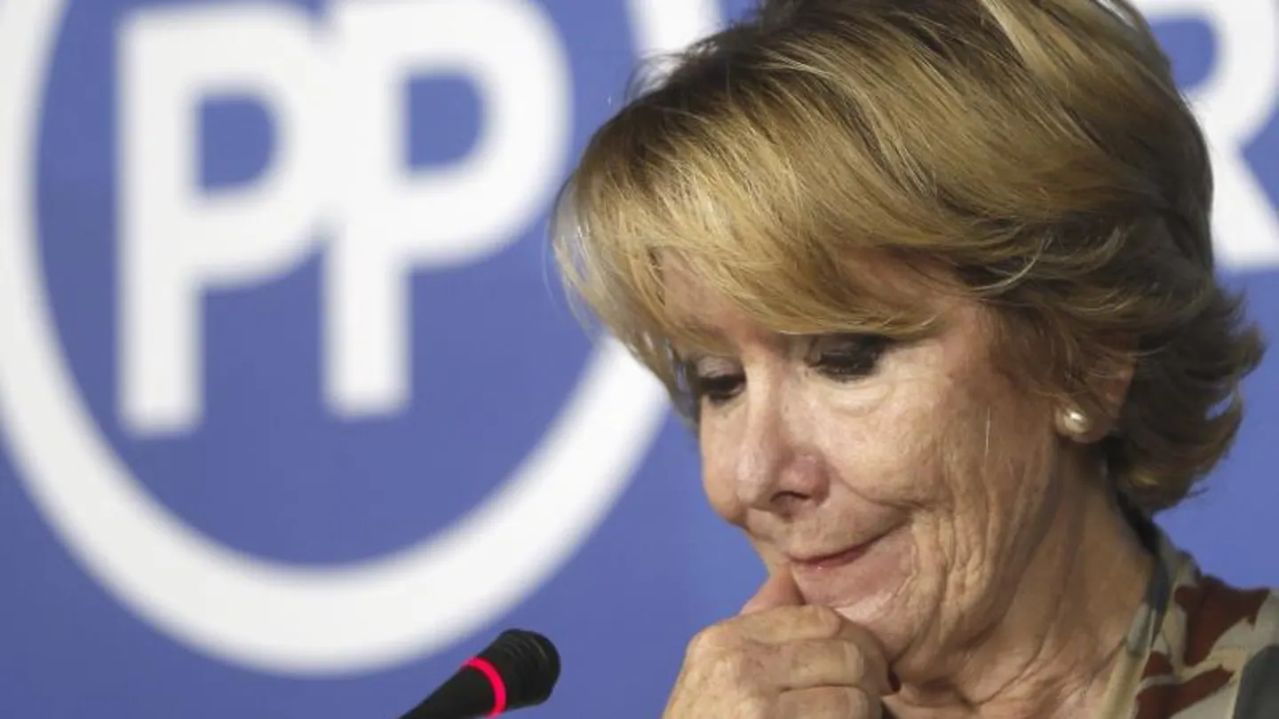 Esperan Aguirre en la comparecencia de hoy Esperan Aguirre en la comparecencia de hoy