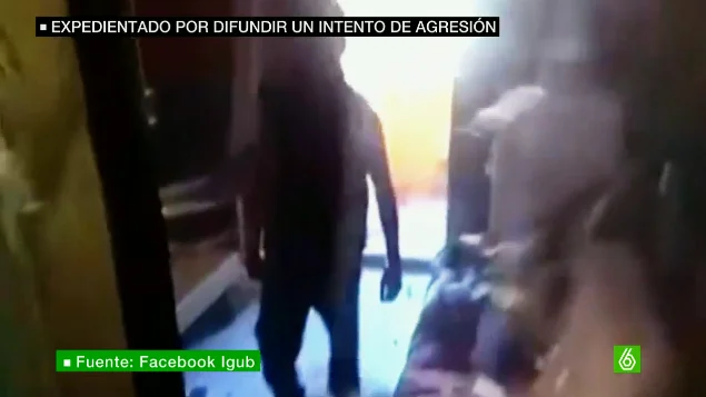 Momento de la agresión grabado por el Mosso d'Esquadra